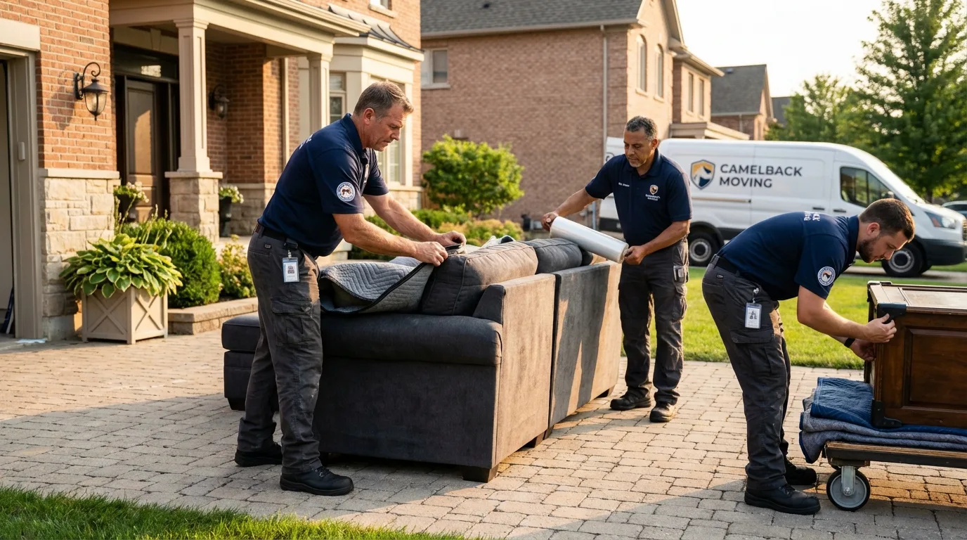 Large estate moving crew wrapping furniture in Livermore, KY